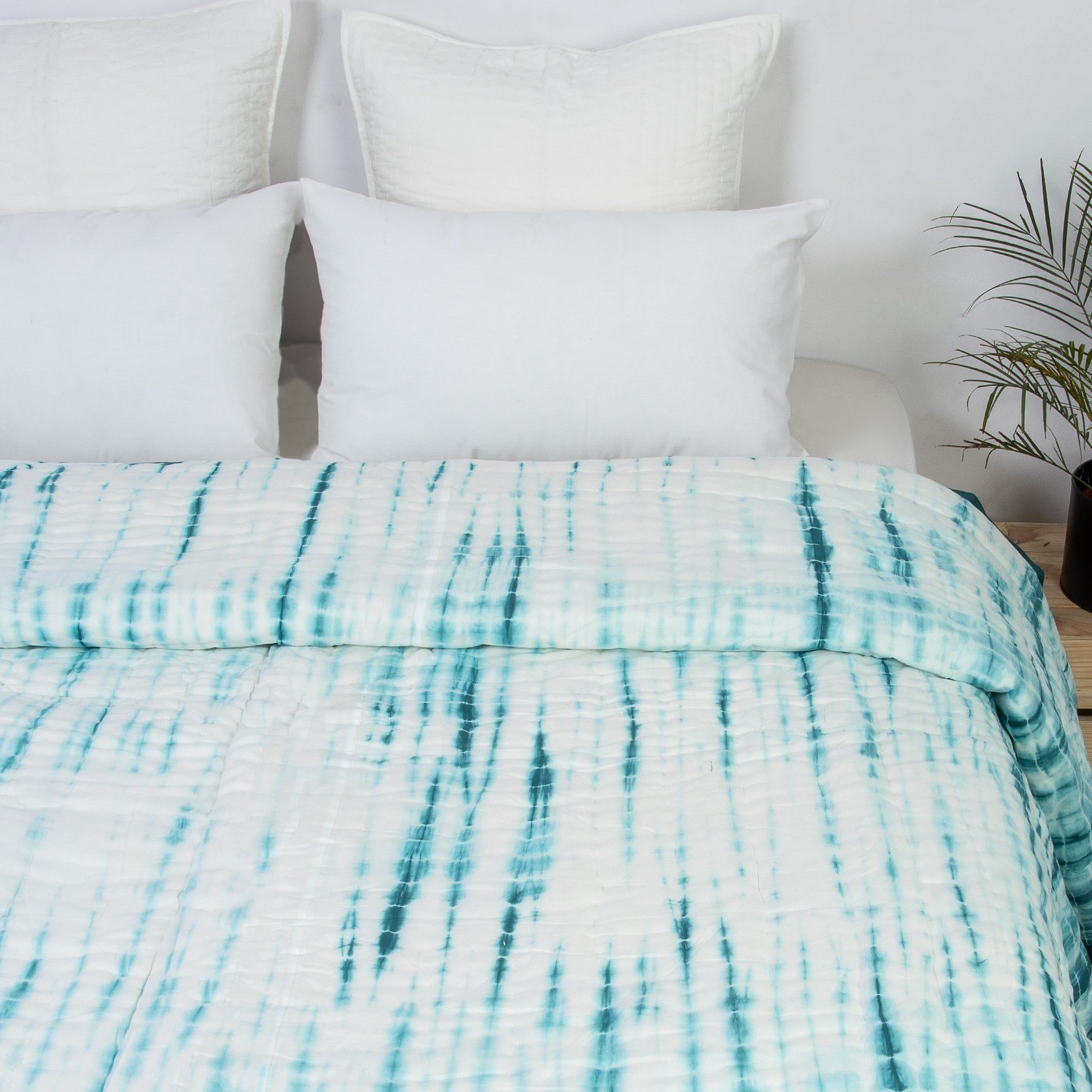 Traditional Handmade Blue Tie Dye Cotton Jaipuri Razai